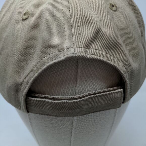 Lands' End Men's Strapback Hat Tan Size OS Hopscotch Air Embroidered Logo - Picture 8 of 11